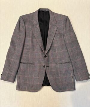 Vintage Louis Roth 42R Wool Glen Plaid Sport Coat USA